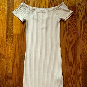 NWT - Forever 21 cream off the shoulder dress